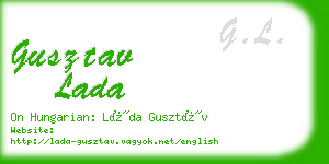 gusztav lada business card